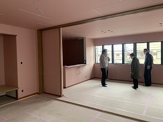 店舗付き住宅の現場にて